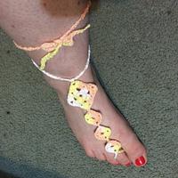 Granny Squares Barefoot Sandals - Project by Alana Judah
