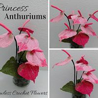 Princess Anthuriums - Project by Flawless Crochet Flowers