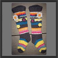 Funky Flower Knee High Socks - Project by Alana Judah