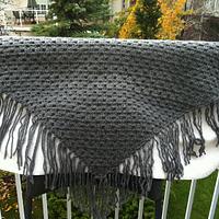 Grey Fringed Shawl/Scarf