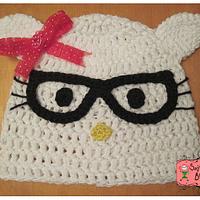 Hello Kitty Nerd Crochet Hat - Project by Heather Macias