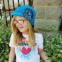 Newsboy Hat & Flower - Project by Kelly