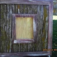 tree bark picture frame - Project by barnwoodcreations