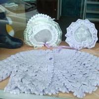 crochet jacket and hats - Project by mobilecrafts