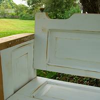 Repurposed Paneled Door Bench