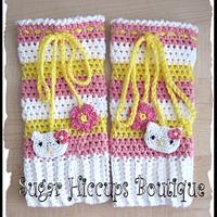 Hello Kitty Crochet Legwarmers - Project by Heather Macias