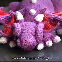 Purple Crochet Dragon - La Calabaza de Jack