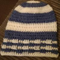 stripey beanie  - Project by maggie craig