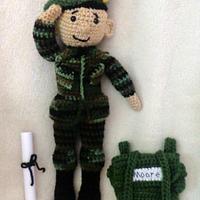 Army Ami - Amigurumi Crochet Keepsake Doll - Project by A Moore Eh