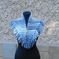 Crochet Neckwarmer, Crochet Mohair Shwal, Crochet Multicolor Shwal, Crochet Spiral Shwal - Project by etelina