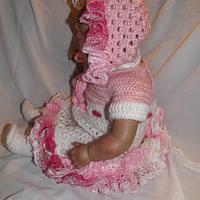 adorable beautiful bright pink ruffles Dress - Project by ♥♥♥ CrochetingPrecious  ♥♥♥