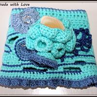 Crochet cuff bracelet "Sea reef"