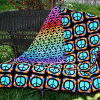 peace sign blanket - Project by Tasha