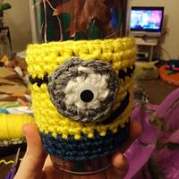 minion cup cozies  - Project by Down Home Crochet