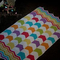 Chevron mix up toddler blanket