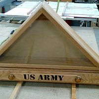 US ARMY Memorial Flag Case with Drawer  - Project by Rickswoodworks