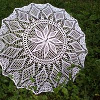 Lace Parasol, Crochet Wedding Umbrella, White Victorian Umbrella, Romantic Wedding