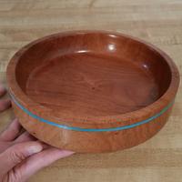 Mesquite Bowl with Turquoise Ring 
