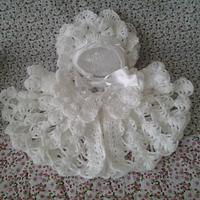 Beautiful frilled coat and petal design hat  - Project by Catherine 