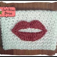 "I Mustache You a Question, Kissy Lips"... Crochet Lips and Mustache Coffee Sleeves