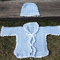 Baby Sweater Blue - Project by ♥♥♥ CrochetingPrecious  ♥♥♥