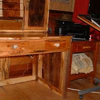 walnut and cherry desk