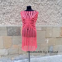 Coral Crochet Women Dress