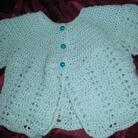 crochet matinee coat - Project by mobilecrafts