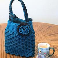 Teal Crocodile Stitch Ladies Bag - Project by AnnasCustomCrochet