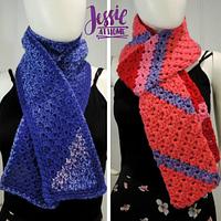 Scarf Squared – Half Double Crochet C2C Box Stitch - Project by JessieAtHome