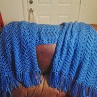 Blue Prayer Shawl - Project by SueNeal