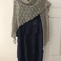 Crocheted pineapple shawl