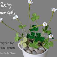 Crochet Spring Shamrocks - Project by Flawless Crochet Flowers