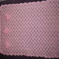 flower trim crochet blanket - Project by mobilecrafts