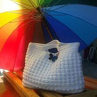 Crochet Bag, White Bag, Crochet Bag, Summer Bag, Cotton Tote, Crochet Handbag, Beach Bag, 