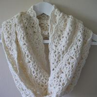 Cream Merino Infinity Scarf