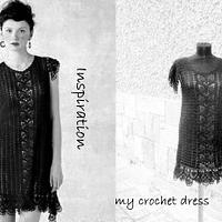Black Crochet Dress, Elegant Woman Dress, Handmade Crochet  Dress - Project by etelina
