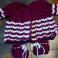 baby sweater; booties - Project by MeMe