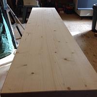 Slim pine sideboard
