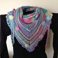 "Road Trip Scarf" inspired by a pattern from the Zooty Owl blog. - Project by Kimberly