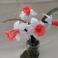 Crochet Cotinga Daffodils (Pink Species)