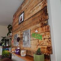 Palletwood wall decoration