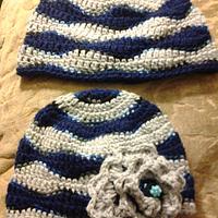 daddy and daughter matching brain waves beanies - Project by airam