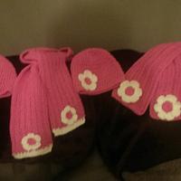 hats and scarfs for two wee girls  - Project by maggie craig