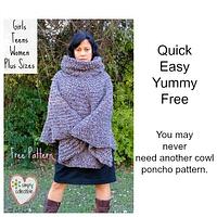 Cowl Hooded Poncho