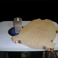 Curly Maple, Carved Pig Cutting Board