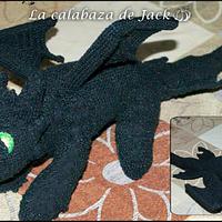 Night Fury Dragon Crochet - How to train your dragon - Project by La Calabaza de Jack