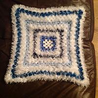 Different Shade of Blues Fluffy Blankie - Project by CherylJackson