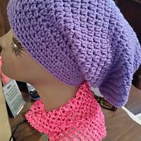 Slouchy Beanies, Crochet, Purple - Project by Rosario Rodriguez