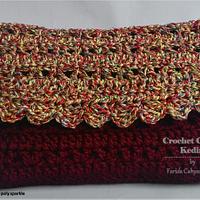 Sparkle v-stitch clutch